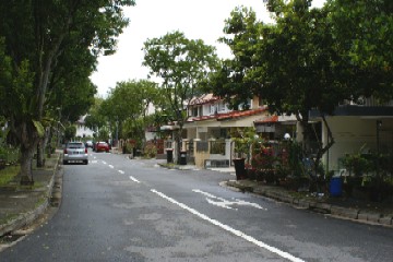 South-western corner of Sunbird Park looking eastwards along Sunbird Circle